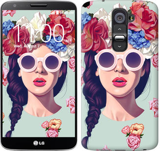 

Чохол Дівчина з квітами на LG G2 95683