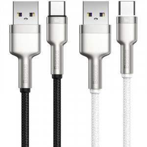 Дата кабель Baseus Cafule Metal Data USB to Type-C 66W (2m) (CAKF0002)