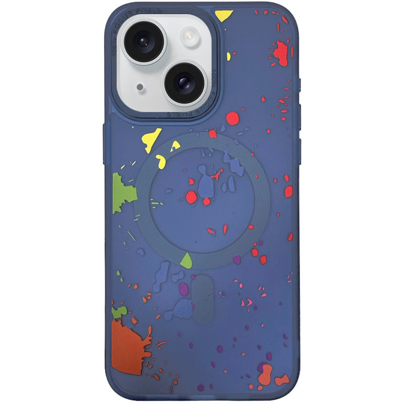 Чехол TPU+PC Flush with Magnetic Safe для Apple iPhone 15 (6.1") (Dark blue)