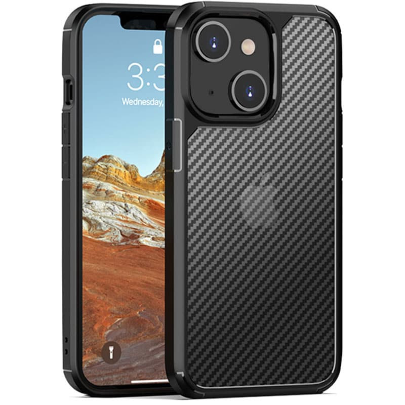 

Чохол TPU+PC Matte Carbon на Apple iPhone 13 mini (5.4") (Чорний) 1216633