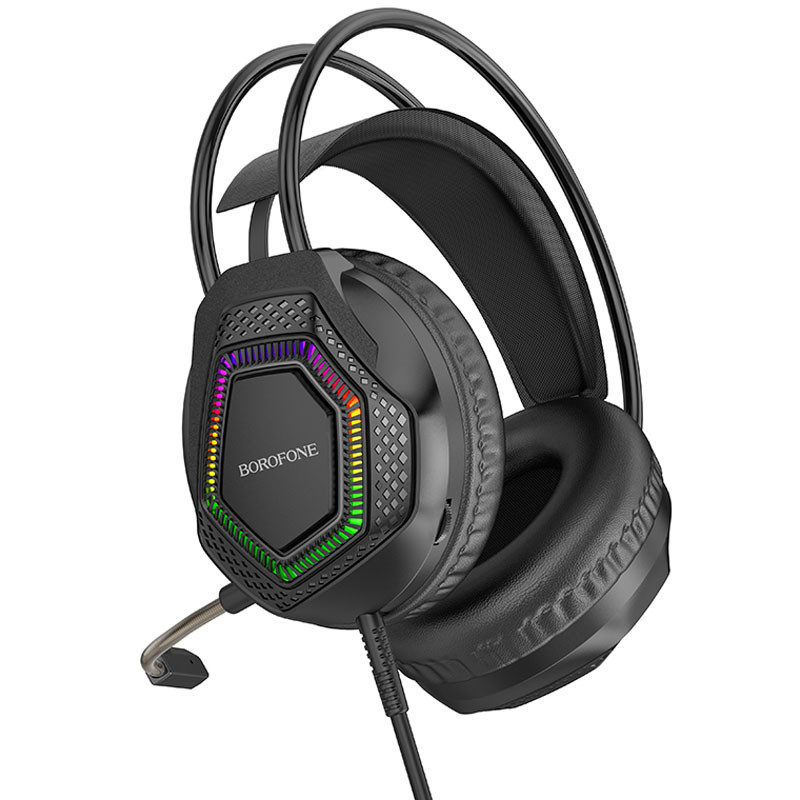 Накладные наушники Borofone BO105 Thunder 3.5mm+USB (Black)