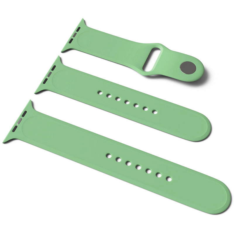 Силіконовий ремінець для Apple Watch Sport Band 42(ser.1-3)/44/45/46/49mm (S/M & M/L) 3pcs (М'ятний / Mint)