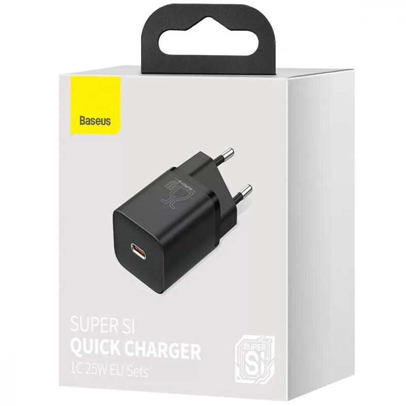 МЗП Baseus Super Si Quick Charger 1C 25W (CCSP) (Чорний) в магазині vchehle.ua