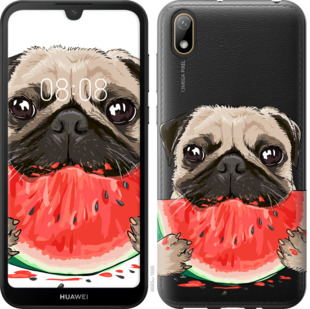 

Чохол Мопс і кавун на Huawei Y5 2019 843890