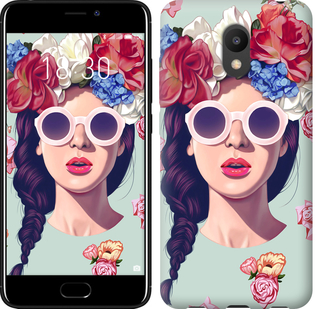 

Чохол Дівчина з квітами на Meizu M6 607913