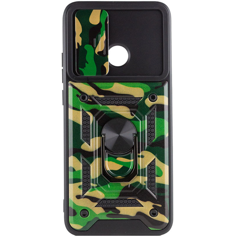 Ударопрочный чехол Camshield Serge Ring Camo для Xiaomi Redmi 10C (Зеленый / Army Green) в магазине vchehle.ua