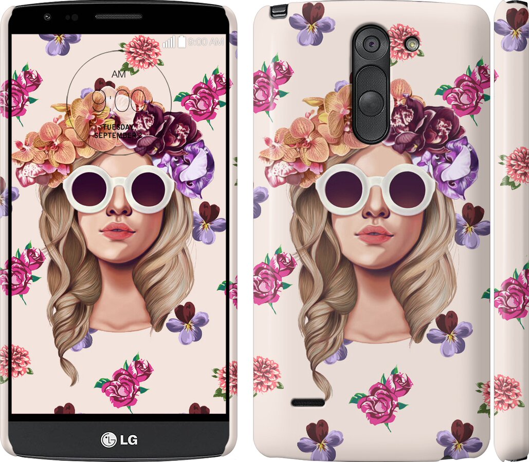 

Чохол Дівчина з квітами v2 на LG G3 Stylus D690 190299