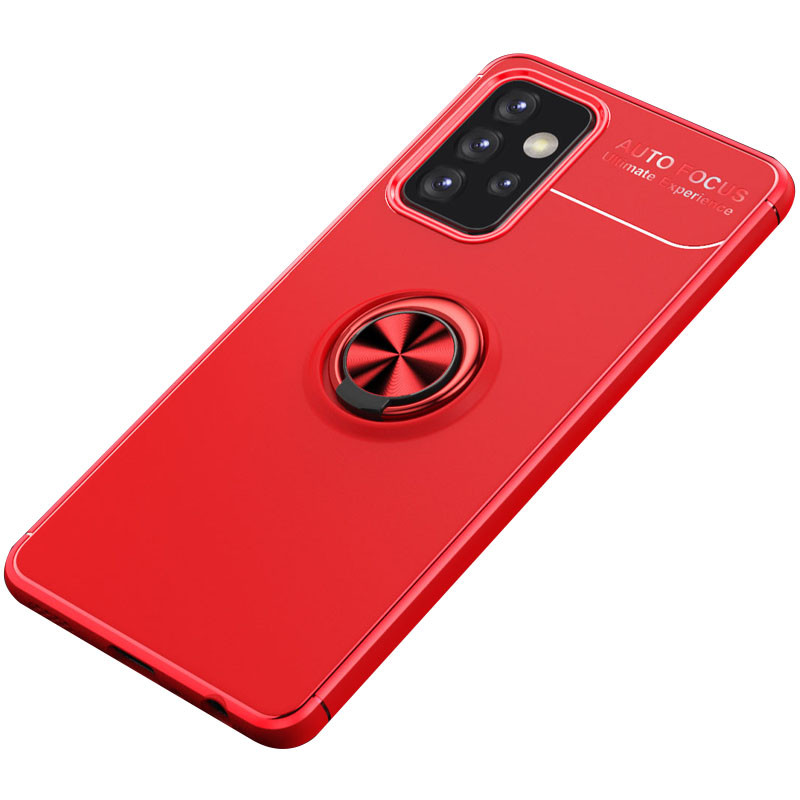 TPU чехол Deen ColorRing под магнитный держатель (opp) для Samsung Galaxy A53 5G (Красный / Красный)