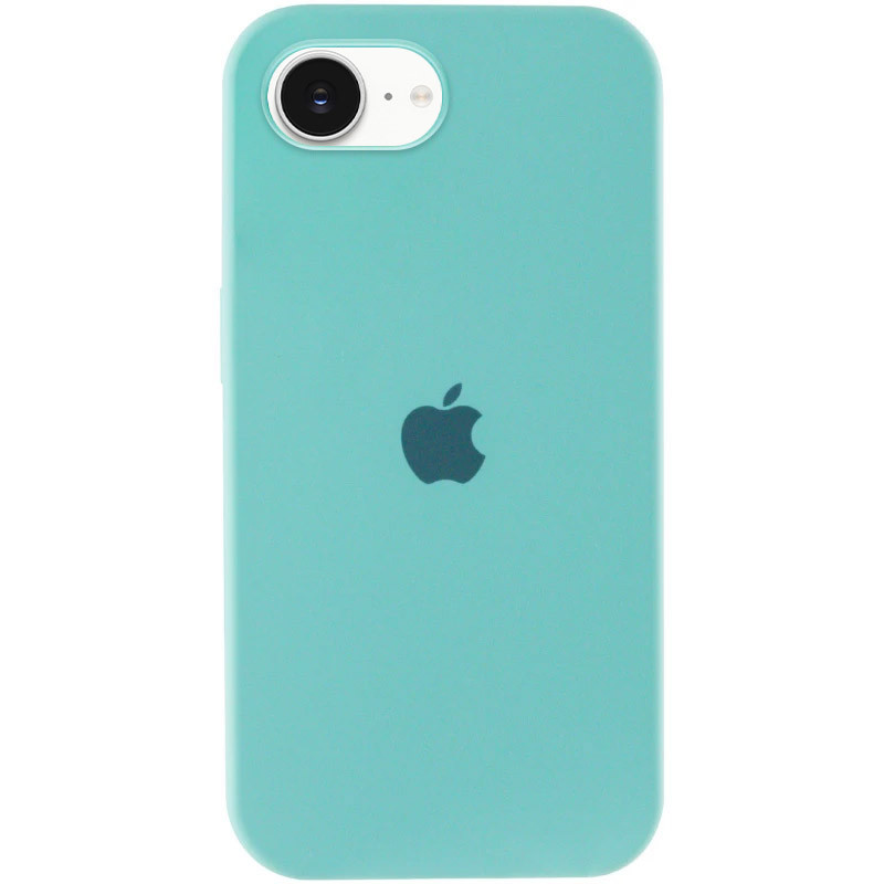 Чехол Silicone Case Full Protective (AA) для Apple iPhone 16e (6.1") (Бирюзовый / Marine Green)