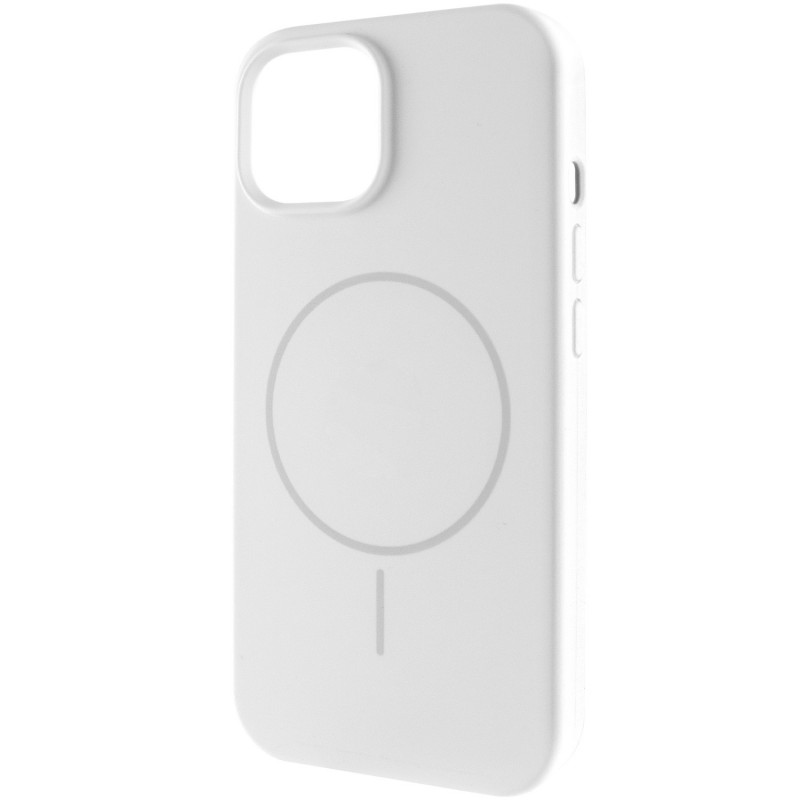 Чохол Silicone Case Full Protective (AA) NO LOGO with Magnetic Safe на Apple iPhone 14 Plus (6.7") (Білий / White)