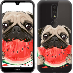 

Чохол Мопс і кавун на Nokia 4.2 843973