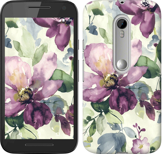 

Чехол Цветы акварелью для Motorola Moto G3 296918