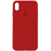 Чехол Silicone Case Full Protective (AA) для Apple iPhone X (5.8") / XS (5.8") (Красный / Dark Red)
