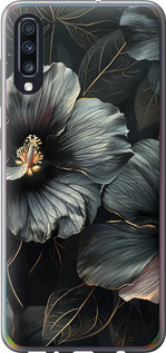 Чехол Черные цветы для Samsung Galaxy A70 2019 A705F