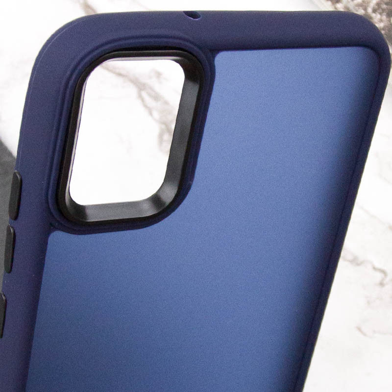 Купить Чехол TPU+PC Lyon Frosted для Samsung Galaxy A07 (Navy Blue) на vchehle.ua