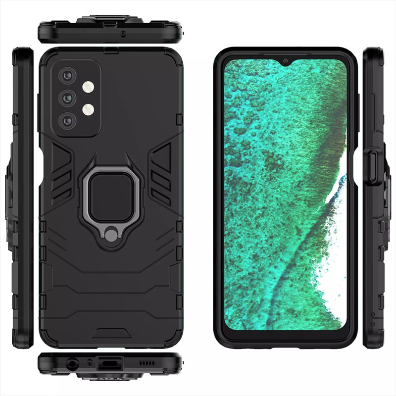 Фото Ударопрочный чехол Transformer Ring for Magnet для Samsung Galaxy A73 5G (Черный / Soul Black) в магазине vchehle.ua