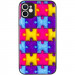 Фото TPU+PC чехол Prisma Fluffie для Apple iPhone 12 (6.1") (Puzzle) на vchehle.ua
