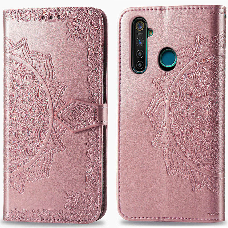

Кожаный чехол (книжка) Art Case с визитницей для Realme 5 (Розовый) 905861