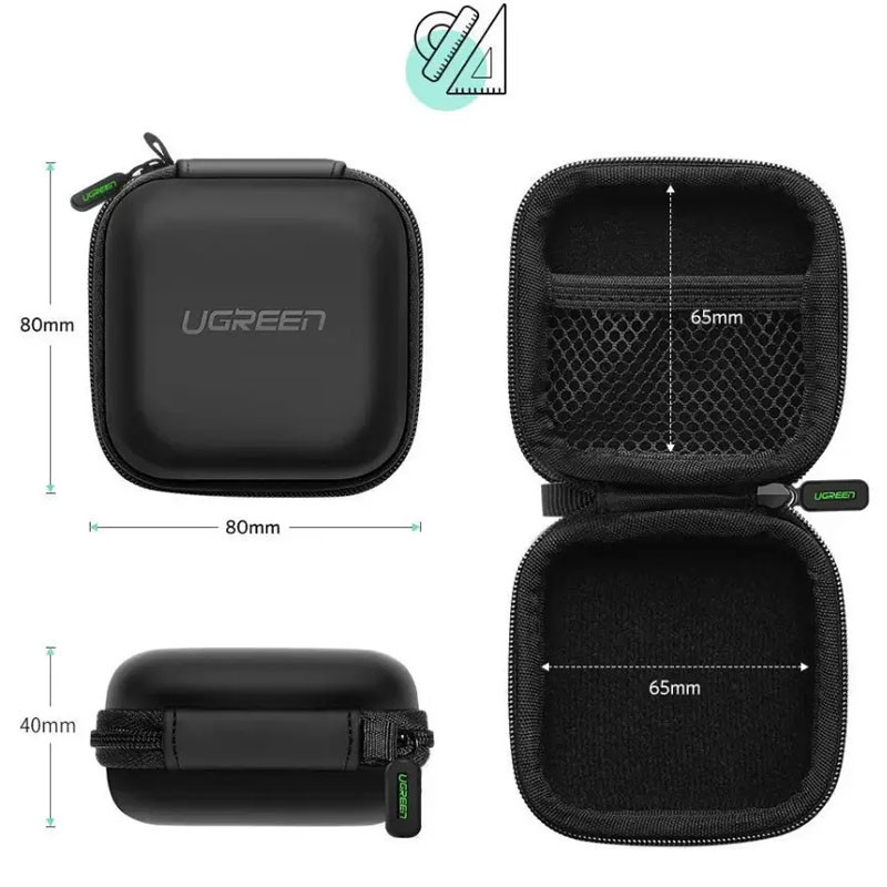 Купить Футляр для наушников UGREEN LP128 Headset Storage Bag (Black) на vchehle.ua