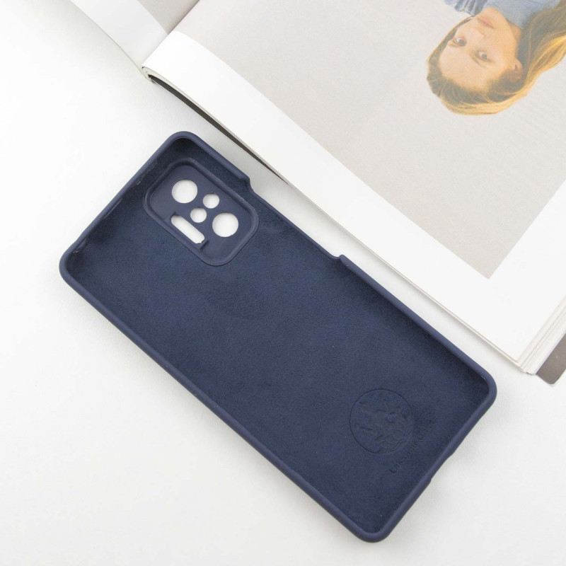 Фото Чохол Silicone Cover Lakshmi Full Camera (AAA) with Logo на Xiaomi Redmi Note 10 Pro / 10 Pro Max (Темно-синий / Midnight blue) на vchehle.ua