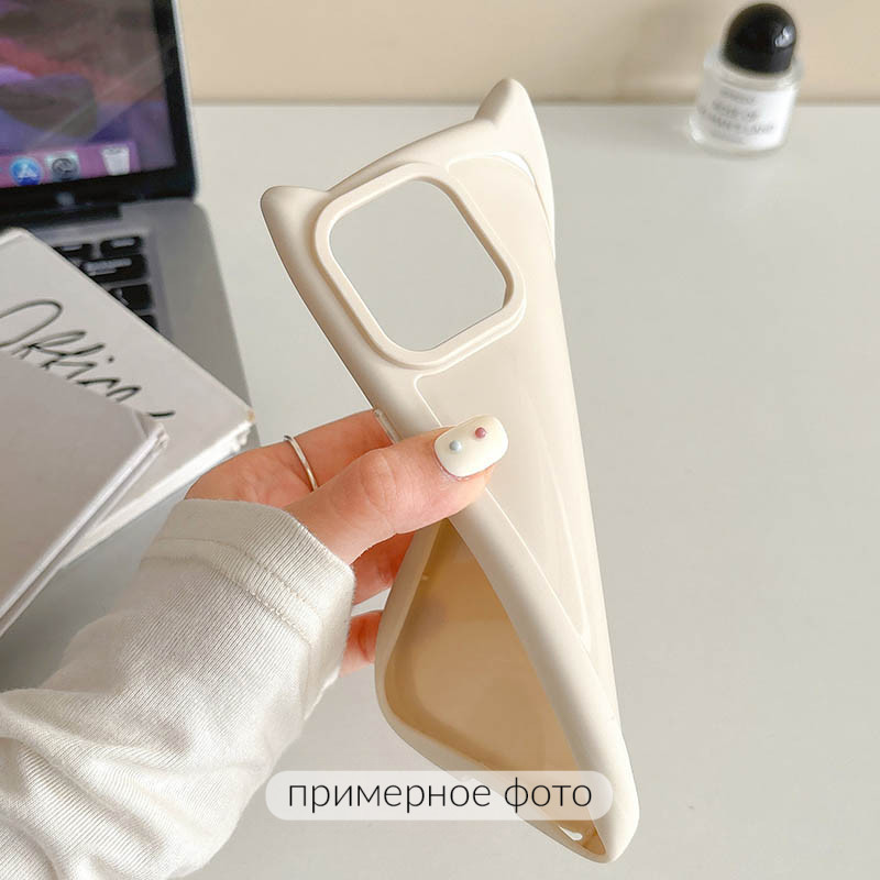 Фото Чохол TPU Cat для Apple iPhone 16e (6.1") (Antique White) на vchehle.ua