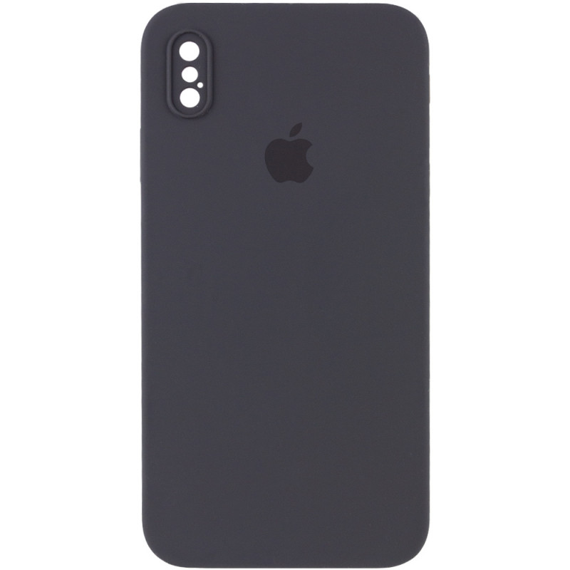Уценка Чехол Silicone Case Square Full Camera Protective (AA) для Apple iPhone XS Max (6.5") (Эстетический дефект / Серый / Dark Grey)