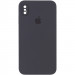 Чохол Silicone Case Square Full Camera Protective (AA) на Apple iPhone XS Max (6.5") (Эстетический дефект / Сірий / Dark Grey)
