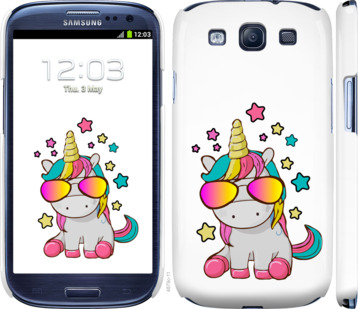 

Чехол Единорог в очках для Samsung Galaxy S3 Duos I9300i 911545