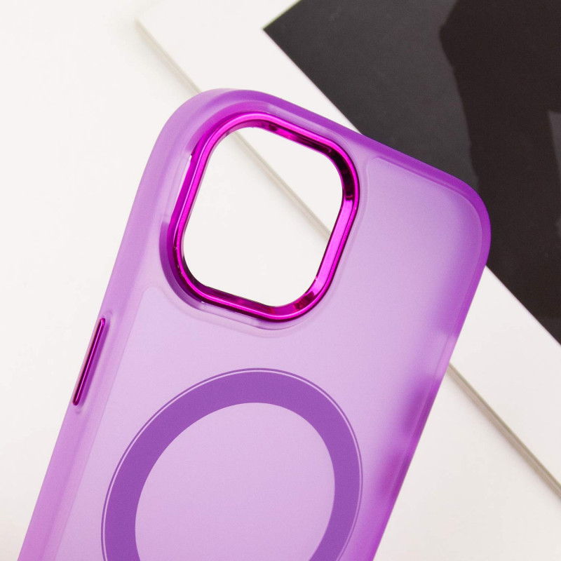 Купити Чохол TPU+PC Lily with Magnetic safe на Apple iPhone 13 (6.1") (Purple) на vchehle.ua