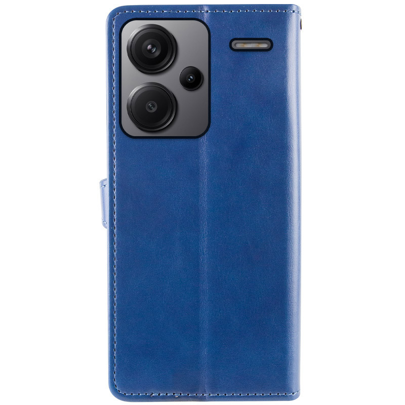 Фото Кожаный чехол книжка GETMAN Gallant (PU) для Xiaomi Redmi Note 13 Pro+ (Синий) на vchehle.ua