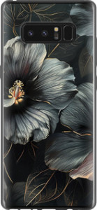 Чохол Чорні квіти на Samsung Galaxy Note 8