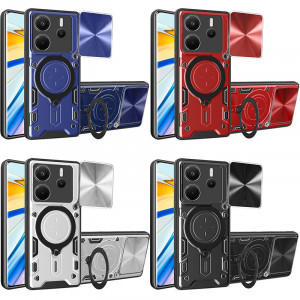 Ударопрочный чехол Bracket case with Magnetic для Xiaomi Redmi Note 14 5G