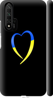 Чехол Жёлто-голубое сердце для Huawei Honor 20