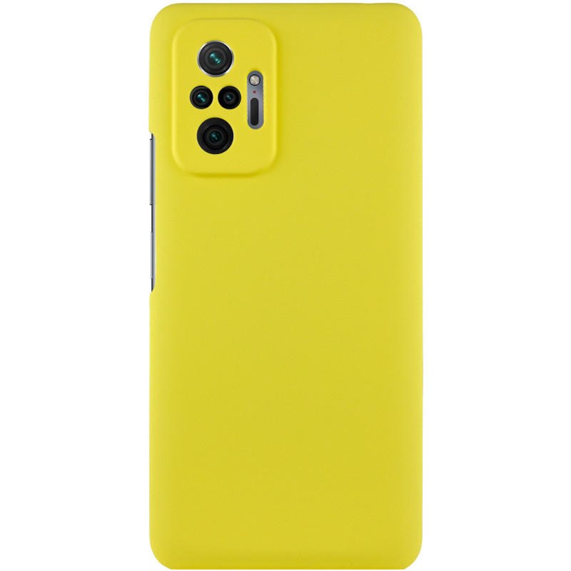 Чохол Silicone Cover Lakshmi Full Camera (AAA) на Xiaomi Redmi Note 10 Pro / 10 Pro Max (Жовтий / Yellow)