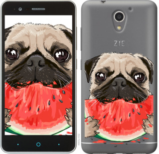 

Чехол Мопс и арбуз для ZTE A510 844050