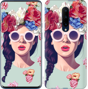 

Чехол Девушка с цветами для OnePlus 8 916406