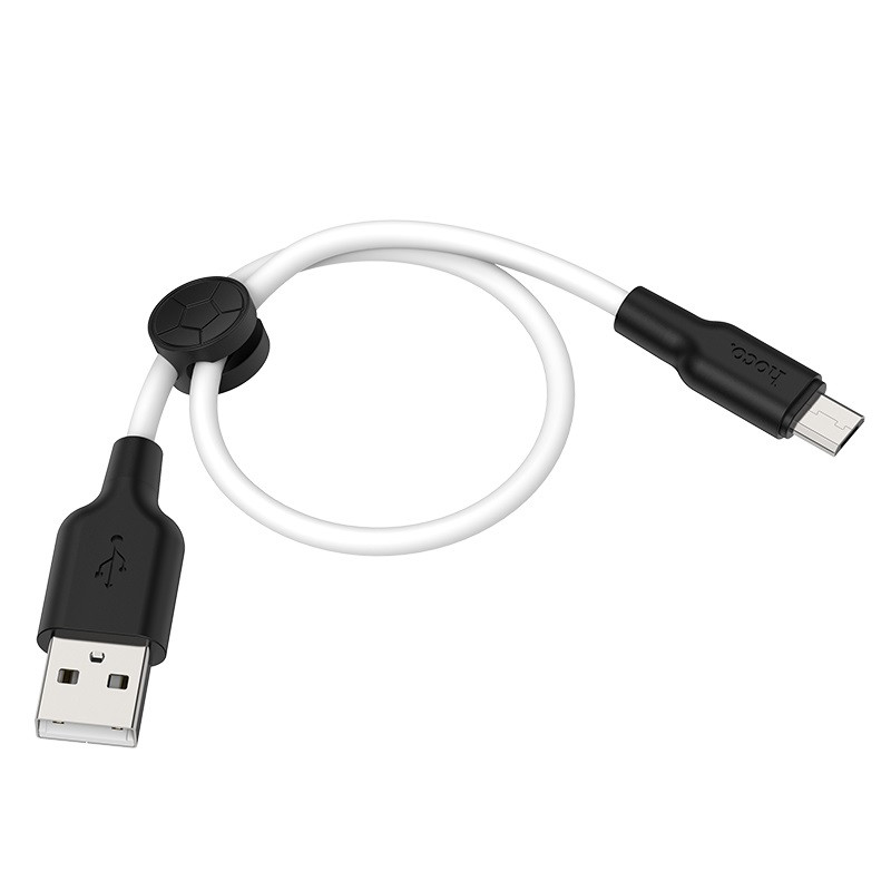 Фото Дата кабель Hoco X21 Plus Silicone MicroUSB Cable (0.25m) на vchehle.ua