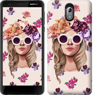 

Чехол Девушка с цветами v2 для Nokia 3.1 670915