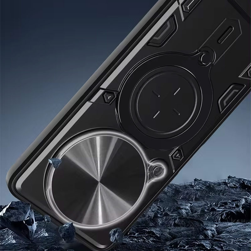 Купити Удароміцний чохол Bracket case with Magnetic на Realme 12 5G (Black) на vchehle.ua