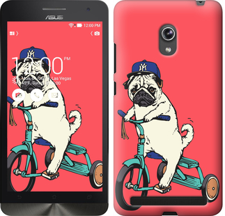 

Чехол Мопс на велосипеде для Asus ZenFone 6 A600CG 87836