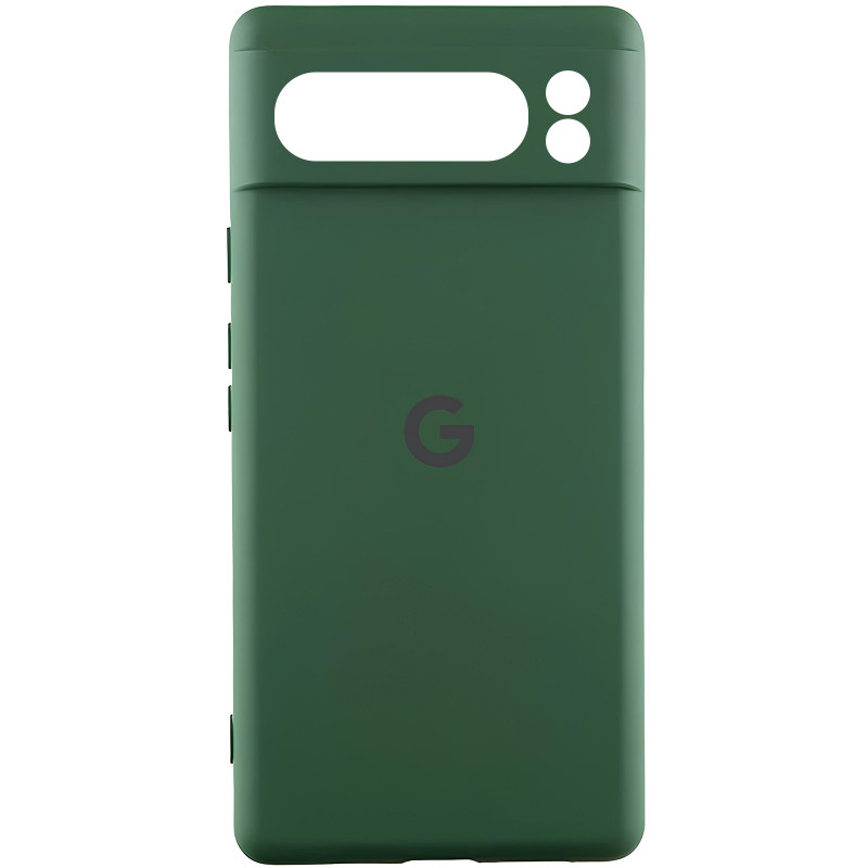 Чохол Silicone Cover Lakshmi Full Camera (AA) with logo на Google Pixel 8 Pro (Зелений / Dark green)