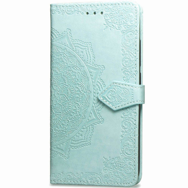 Кожаный чехол-книжка Art Case с визитницей для Xiaomi Redmi 8 (Бирюзовый)