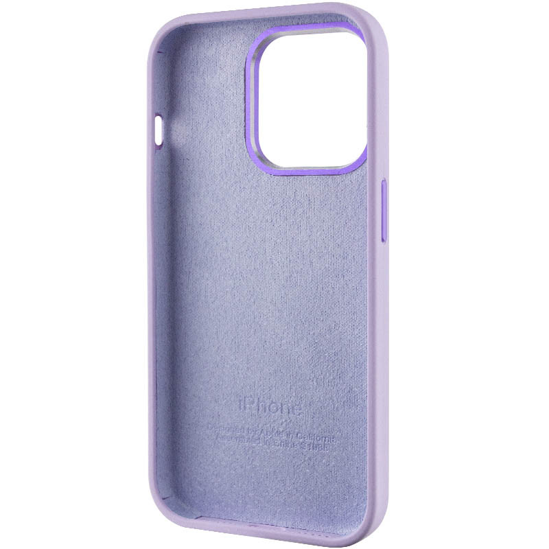 Купити Чохол Silicone Case Metal Buttons (AA) на Apple iPhone 14 Pro (6.1") (Эстетический дефект / Бузковий / Lilac) на vchehle.ua