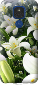 Чехол Белые лилии для Motorola E7 Plus