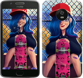 

Чехол Прикольная девочка со скейтбордом для Motorola Moto G5 618441