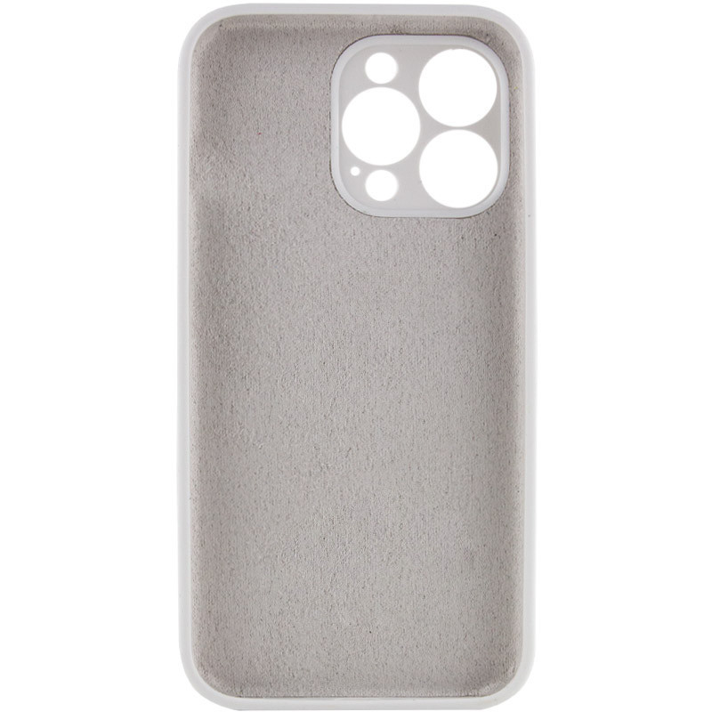 Чохол Silicone Case Full Camera Protective (AA) NO LOGO на Apple iPhone 15 Pro (6.1") (Білий / White) в магазині vchehle.ua