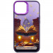 TPU+PC чехол TakiTaki Fantasy magic glow для Xiaomi Redmi 12C (Libraby - Purple)