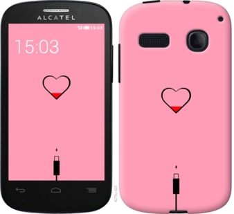 

Чехол Подзарядка сердца1 для Alcatel One Touch Pop C3 4033D 730525