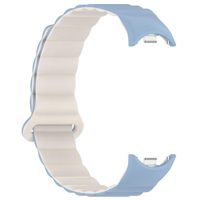 Фото Ремешок Dual-color Magnetic для Xiaomi Mi Band 9/8 (Lilac Blue / White) в магазине vchehle.ua