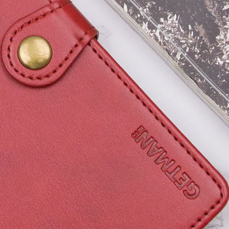 Кожаный чехол-книжка GETMAN Gallant (PU) для Motorola Moto G15 4G (Красный) в магазине vchehle.ua